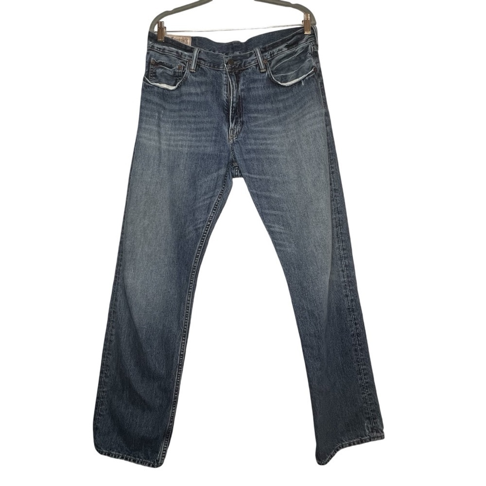 Polo Ralph Lauren Jeans Mens 34x34 Blue Straight Leg Medium Wash Mid Rise Denim
